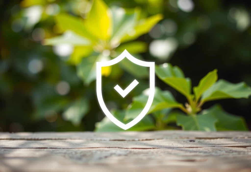 Schutzschild-Symbol, das Haftung und Sicherheit darstellt